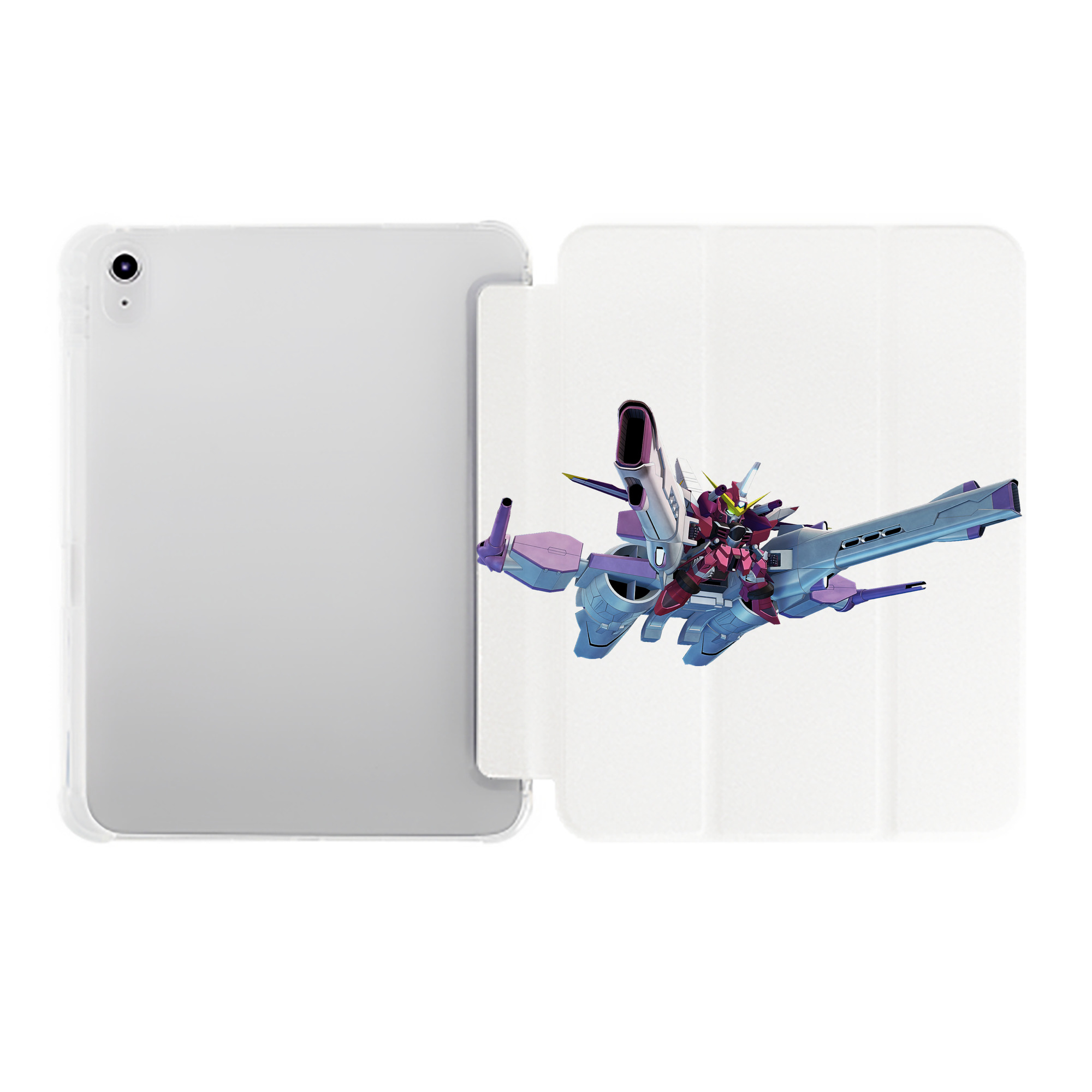 （画像用） 機動戦士ガンダム Mobile Suit Gundam IPad ケース ペン収納付き 三つ折りスタンド PUレザー×シリコン 対応機種9.5/10.5/10.9インチ
